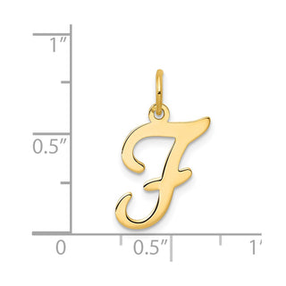 14k Yellow Gold Initial F Charm YC248F