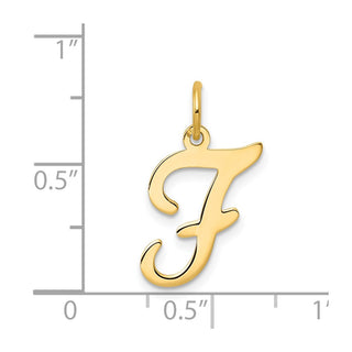 14k Yellow Gold Initial F Charm YC248F