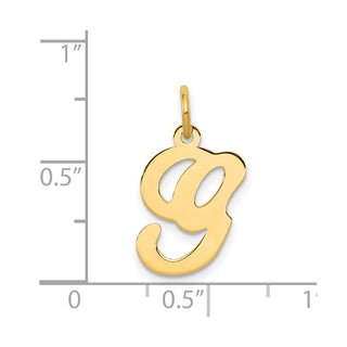 14k Yellow Gold Initial G Charm YC248G