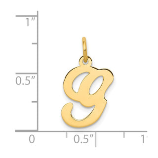 14k Yellow Gold Initial G Charm YC248G