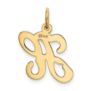 14k Yellow Gold Initial H Charm YC248H