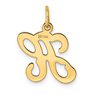 14k Yellow Gold Initial H Charm YC248H