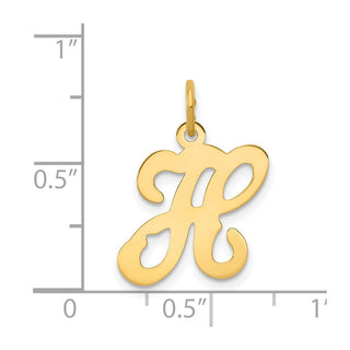14k Yellow Gold Initial H Charm YC248H