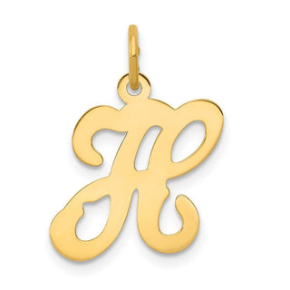 14k Yellow Gold Initial H Charm YC248H
