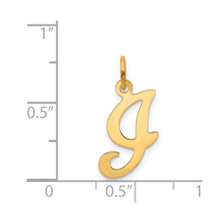 14k Yellow Gold Initial I Charm YC248I