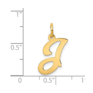 14k Yellow Gold Initial J Charm YC248J