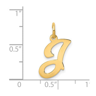 14k Yellow Gold Initial J Charm YC248J