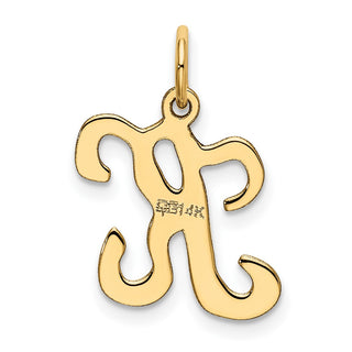 14k Yellow Gold Initial K Charm YC248K