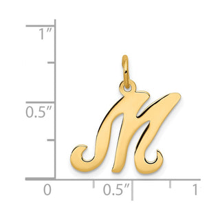 14k Yellow Gold Initial M Charm YC248M