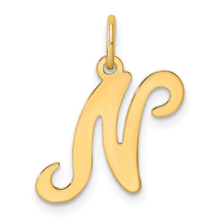 14k Yellow Gold Initial N Charm YC248N