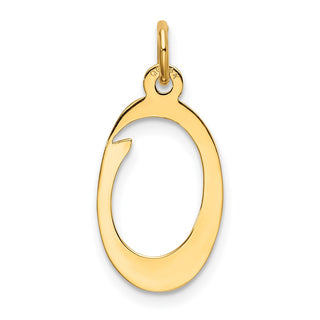 14k Yellow Gold Initial O Charm YC248O