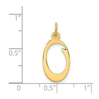 14k Yellow Gold Initial O Charm YC248O