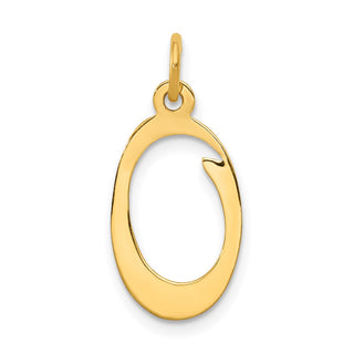 14k Yellow Gold Initial O Charm YC248O
