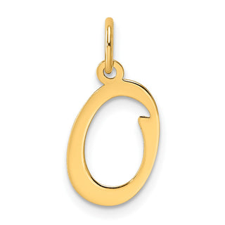 14k Yellow Gold Initial O Charm YC248O