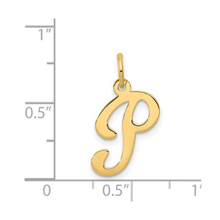 14k Yellow Gold Initial P Charm YC248P
