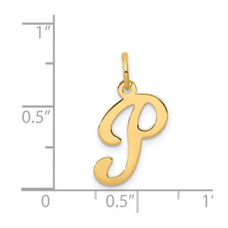14k Yellow Gold Initial P Charm YC248P