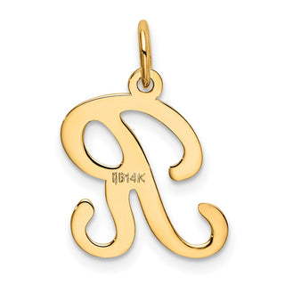 14k Yellow Gold Initial R Charm YC248R