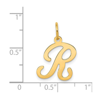 14k Yellow Gold Initial R Charm YC248R