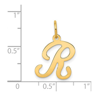 14k Yellow Gold Initial R Charm YC248R