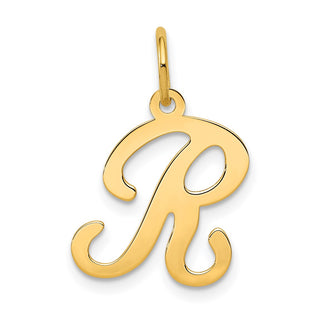 14k Yellow Gold Initial R Charm YC248R