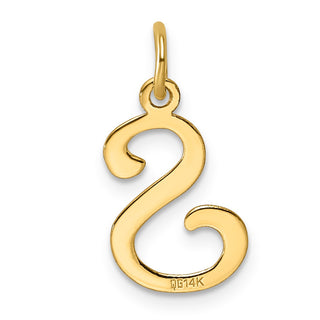 14k Yellow Gold Initial S Charm YC248S