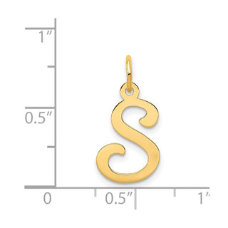14k Yellow Gold Initial S Charm YC248S