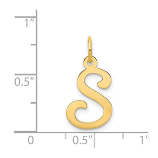 14k Yellow Gold Initial S Charm YC248S