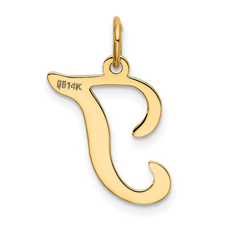 14k Yellow Gold Initial T Charm YC248T