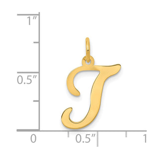 14k Yellow Gold Initial T Charm YC248T
