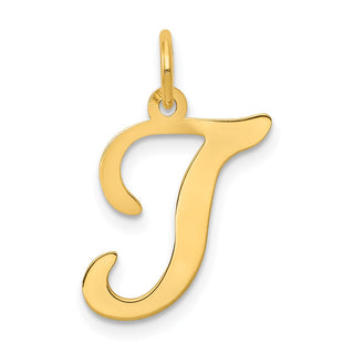14k Yellow Gold Initial T Charm YC248T