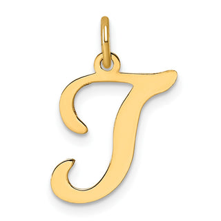14k Yellow Gold Initial T Charm YC248T