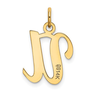 14k Yellow Gold Initial U Charm YC248U