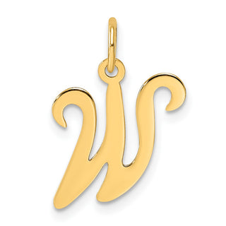 14k Yellow Gold Initial W Charm YC248W