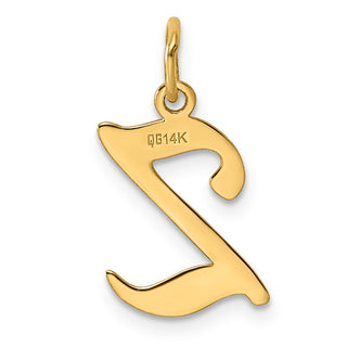 14k Yellow Gold Initial Z Charm