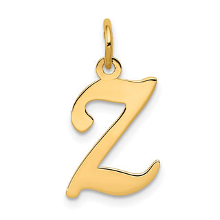 14k Yellow Gold Initial Z Charm