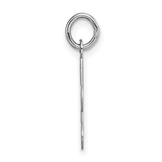 14K White Gold Initial A Charm