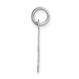 14K White Gold Initial B Charm