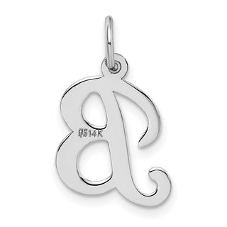 14K White Gold Initial B Charm