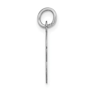 14K White Gold Initial C Charm