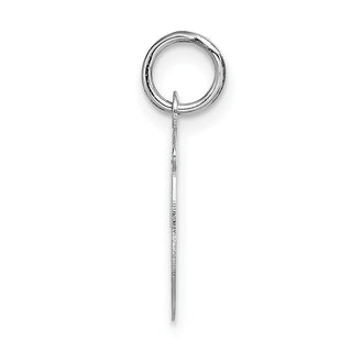 14K White Gold Initial D Charm