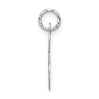 14K White Gold Initial E Charm
