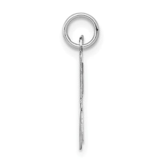 14K White Gold Initial H Charm