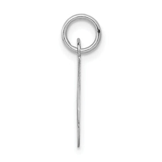14k White Gold Initial J Charm