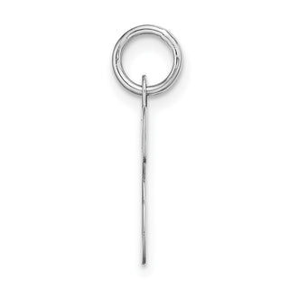 14K White Gold Initial K Charm