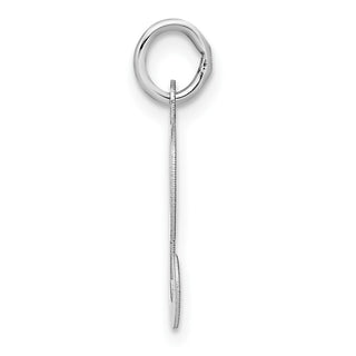 14K White Gold Initial L Charm