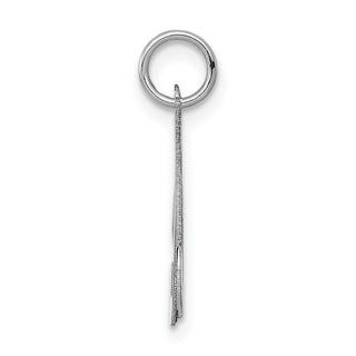 14K White Gold Initial M Charm