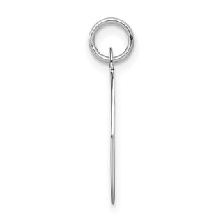 14k White Gold Initial O Charm