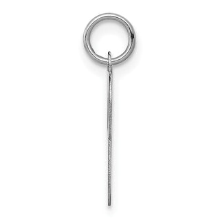 14K White Gold Initial P Charm