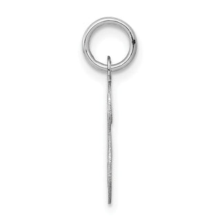 14K White Gold Initial S Charm