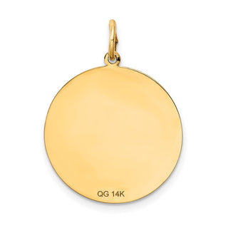 14k Yellow Gold Solid Polished Smiley Face Charm